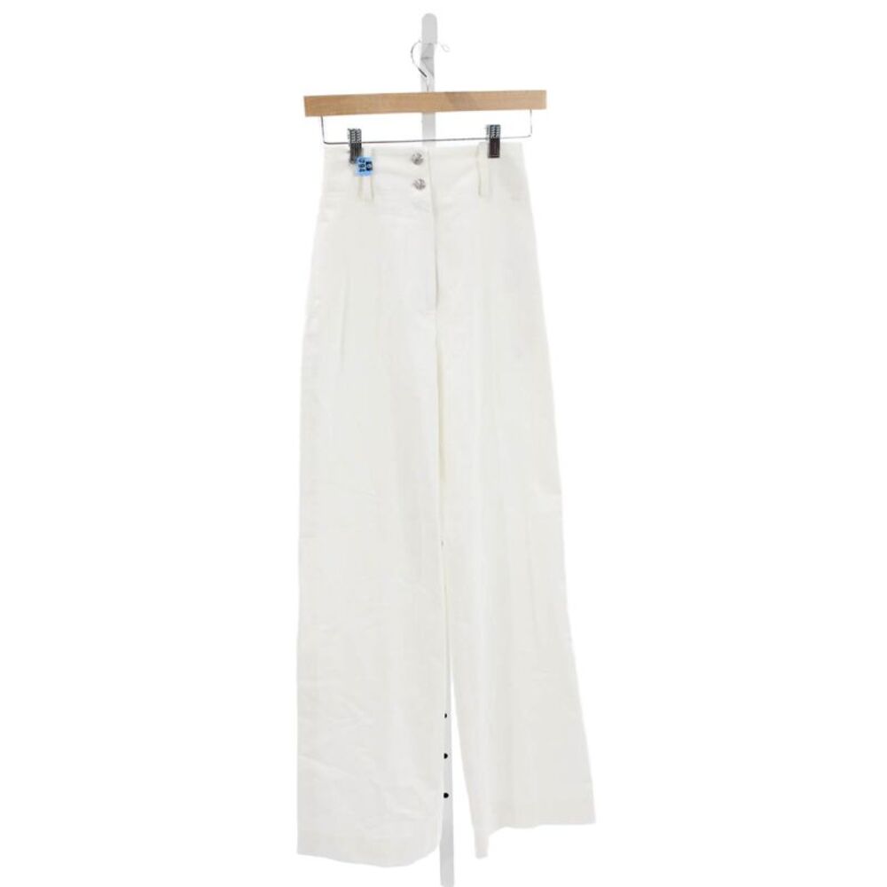 Adam Lippes Womens Dress Pants White Cotton Size 2